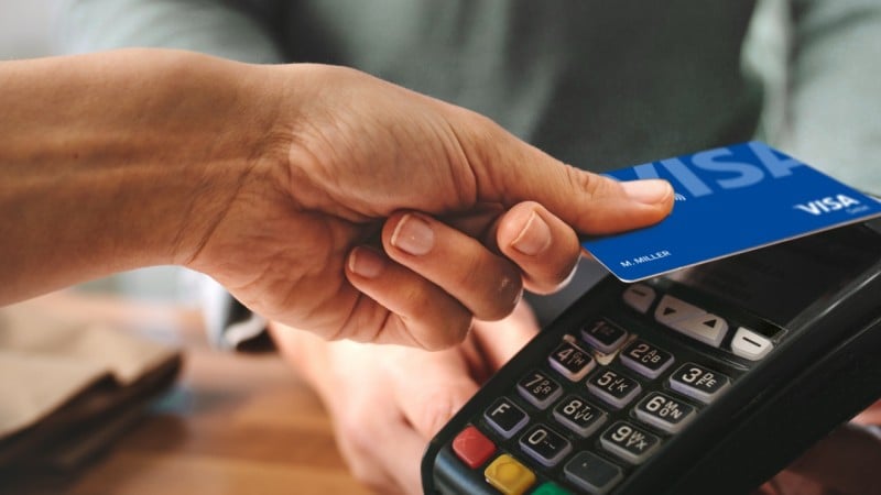 card payment on card machine